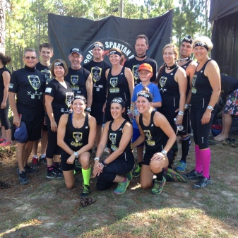 The whole Fonke crew that ran with OEW at the Fort Bragg Sprint. 13 of us total!